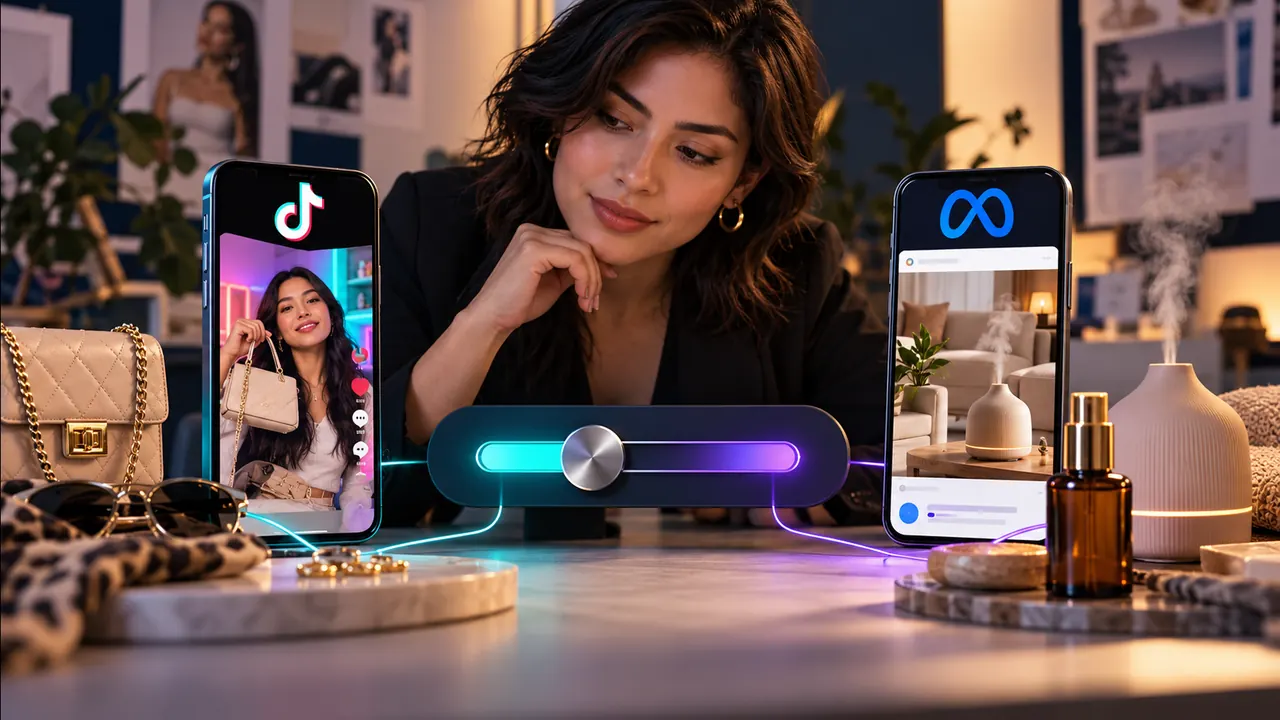 Comparación visual de campañas publicitarias en TikTok Ads y Meta Ads.